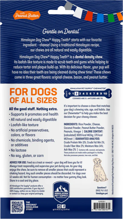 Himalayan Dog Chew Happy Teeth Peanut Butter - Image 2