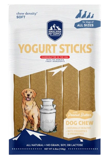 Himalayan Dog Chews Yogurt Sticks, Peanut Butter, 4.8oz