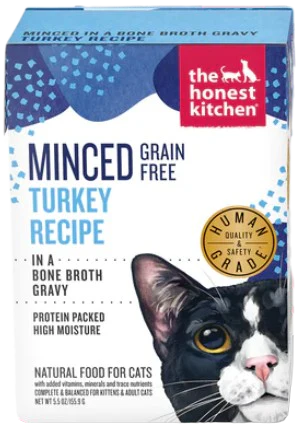 The Honest Kitchen Grain Free Minced Turkey in Bone Broth Gravy Wet Cat Food, 5.5oz