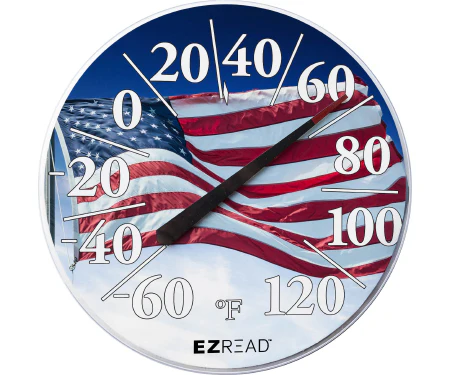 12.5" Dial with Flag Thermometer