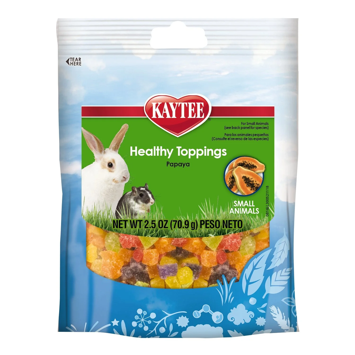 Fiesta Healthy Toppings Papaya Treat for Small Animals. 2.5oz