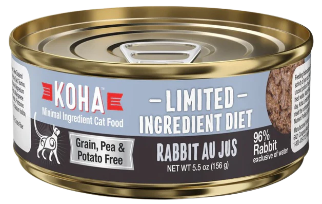 KOHA Limited Ingredient Diet Rabbit Au Jus Canned Cat Food, Multiple Sizes Available