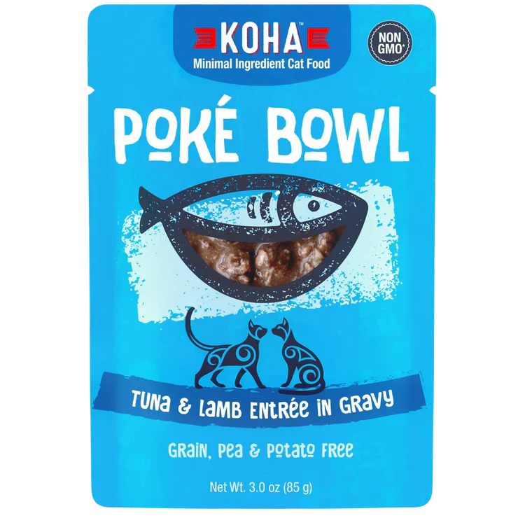 KOHA Poké Bowl Tuna & Lamb Entrée in Gravy for Cats 3oz Pouch
