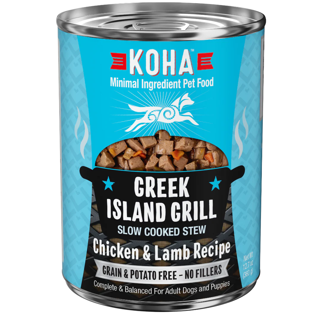 KOHA Greek Island Grill Slow Cooked Stew Chicken and Lamb Canned Dog Food