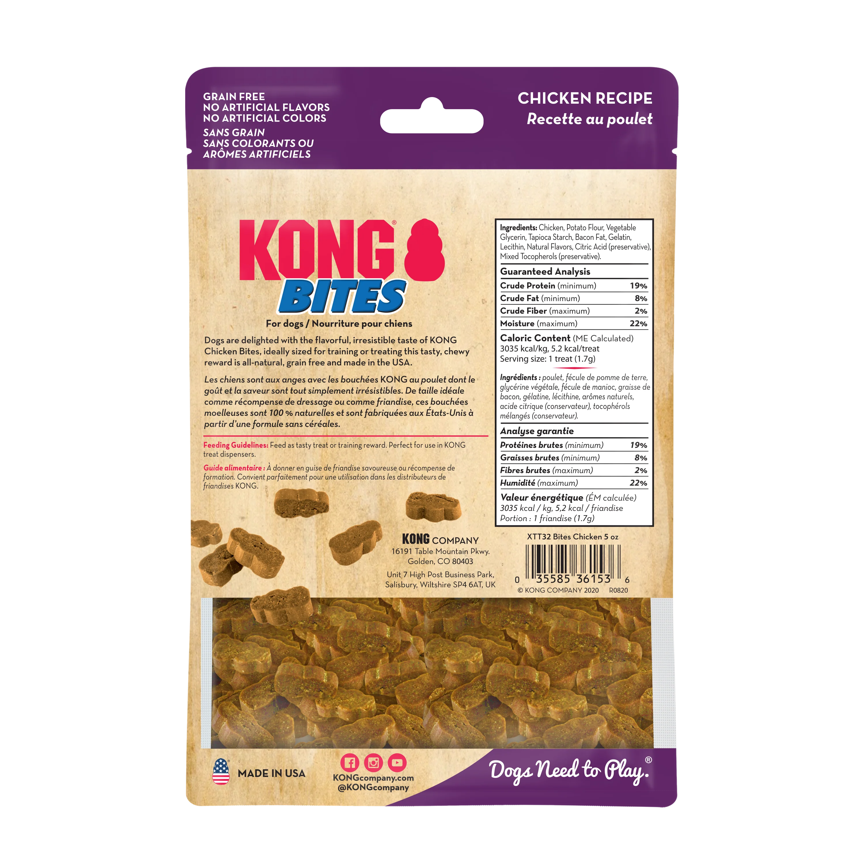 KONG Bites Dog Treats, Chicken, 5oz - Image 2