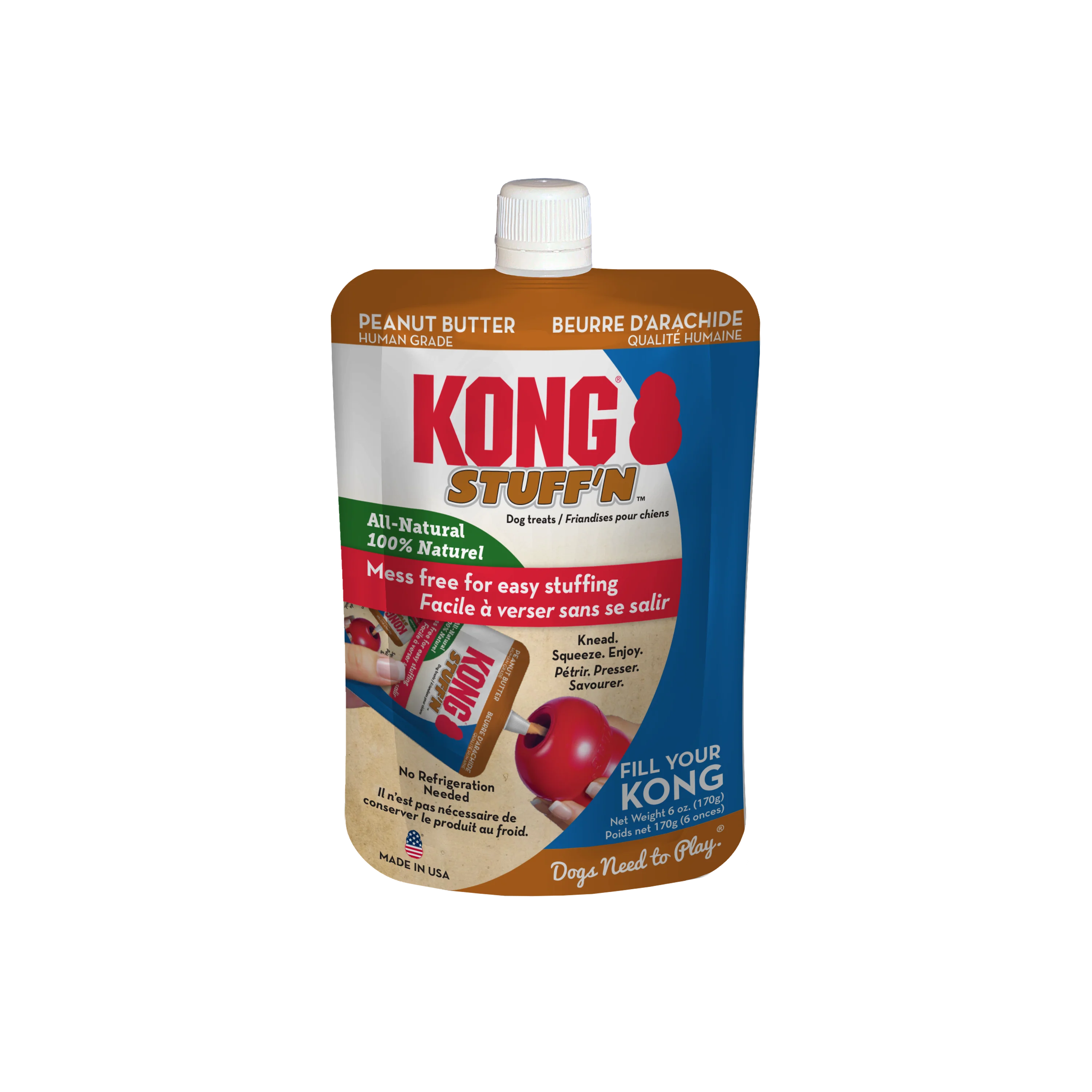 KONG Stuff’N All Natural Peanut Butter for Dogs, 6oz