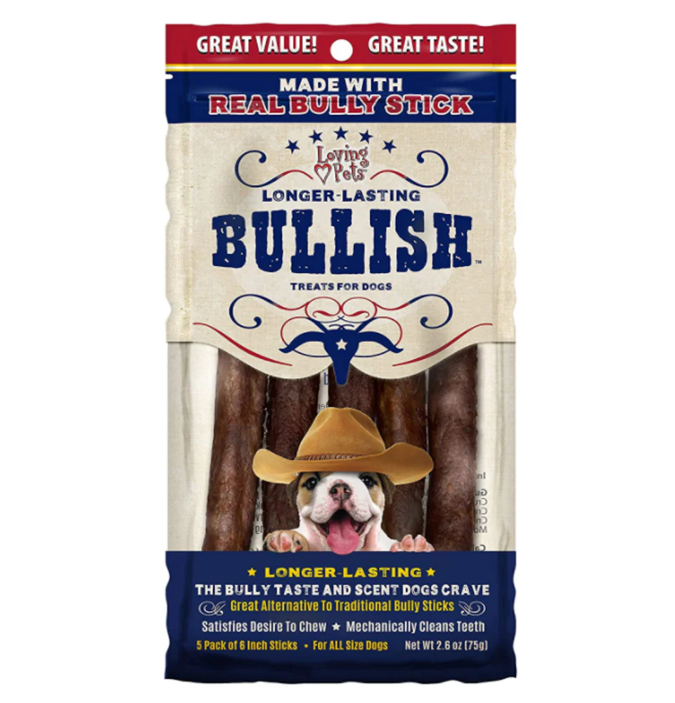 Loving Pets Bullish Sticks for Dogs, 6" 5pk