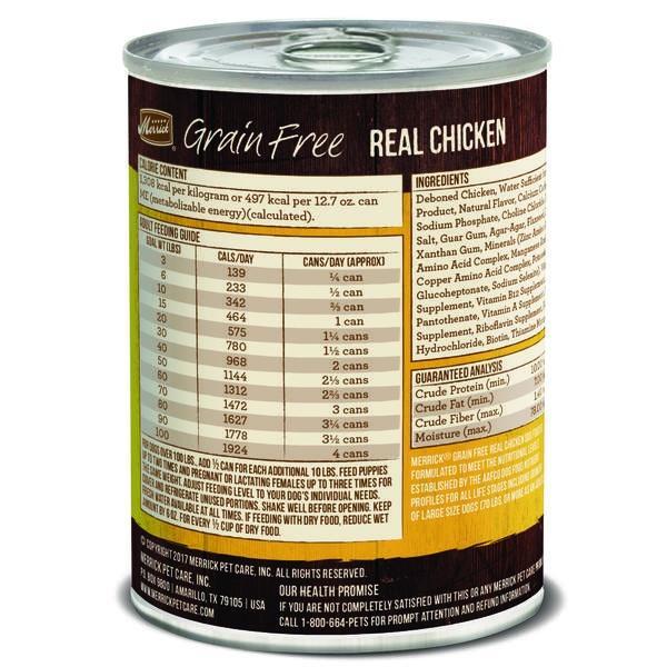 Merrick Grain Free 96% Real Chicken Canned Dog Food - Image 2