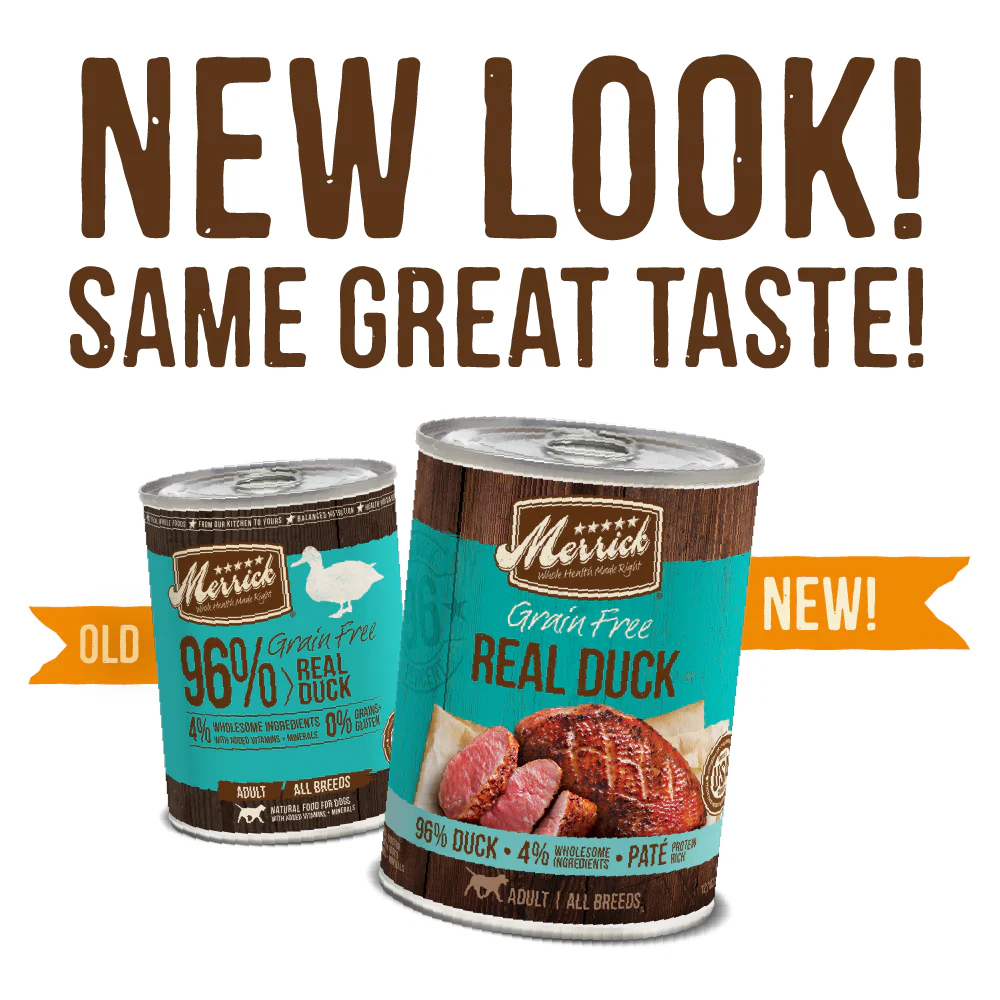Merrick Grain Free 96% Real Duck Canned Dog Food - Image 2