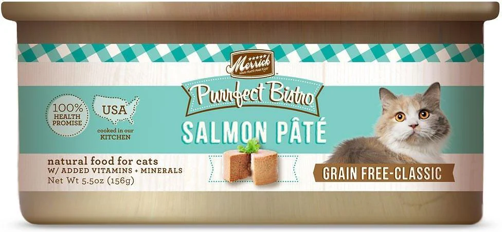 Merrick Purrfect Bistro Salmon Pate Grain Free Canned Cat Food - Image 2