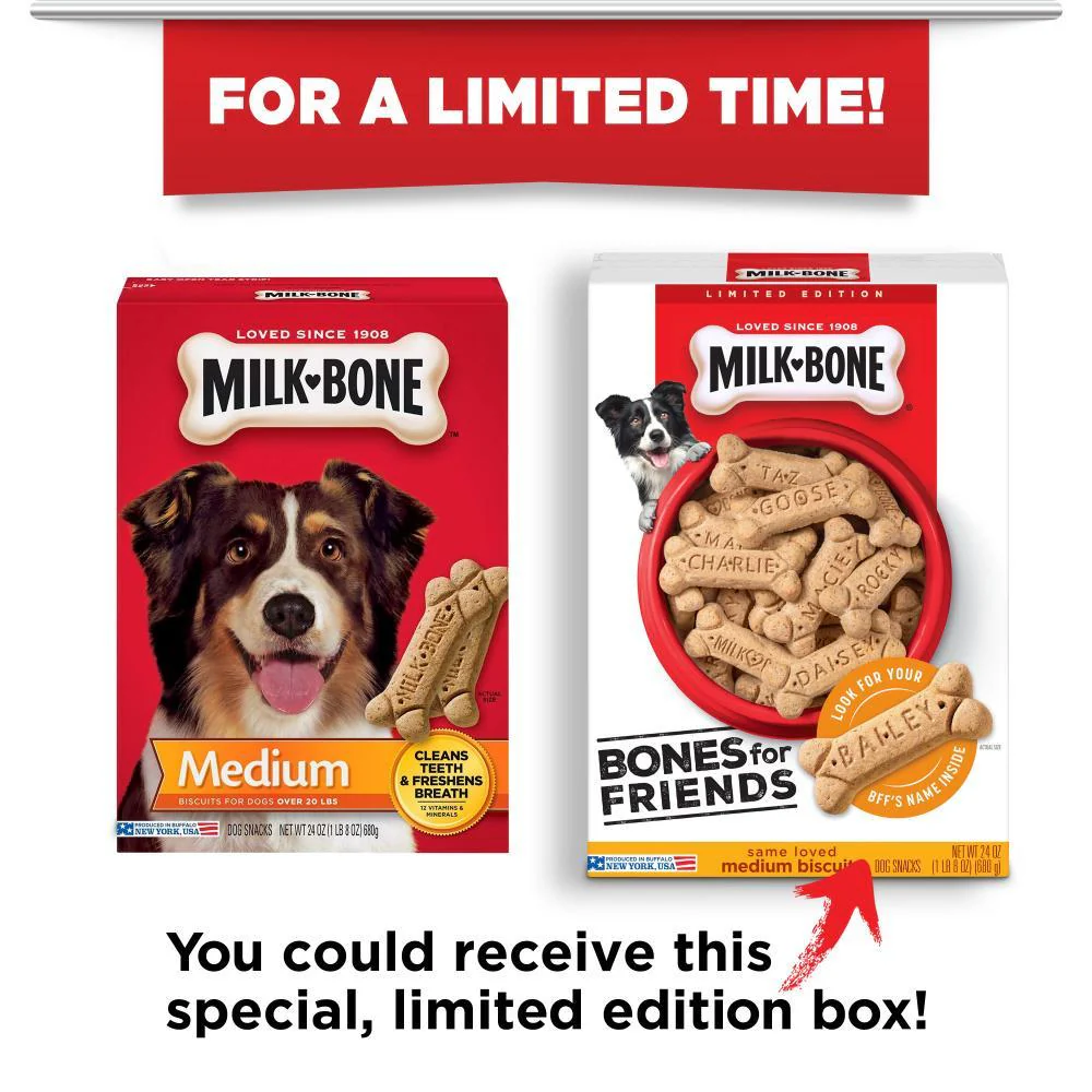 Milk-Bone Bones for Friends Medium Dog Biscuits - Image 5