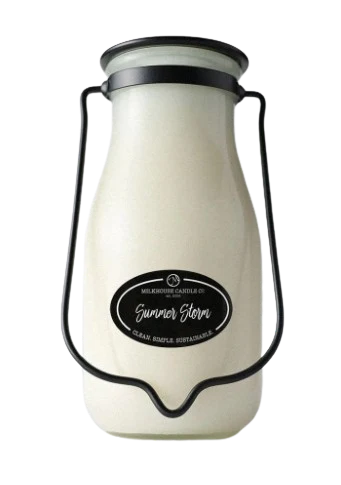 14 oz Milkbottle Candle: Summer Storm