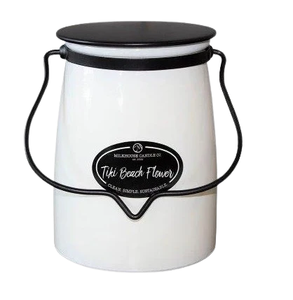 22 oz Butter Jar Candle: Tiki Beach Flower