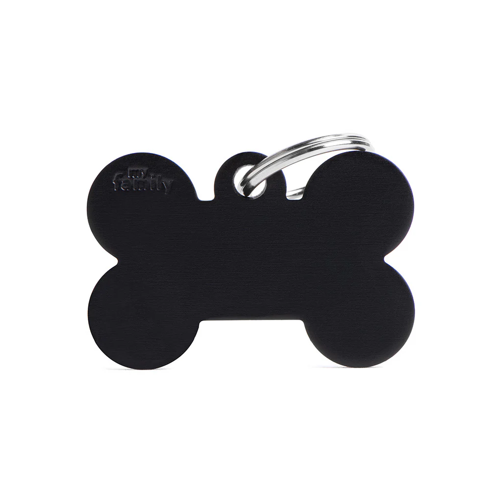 ID Tag Basic collection Big Bone Black in Aluminum