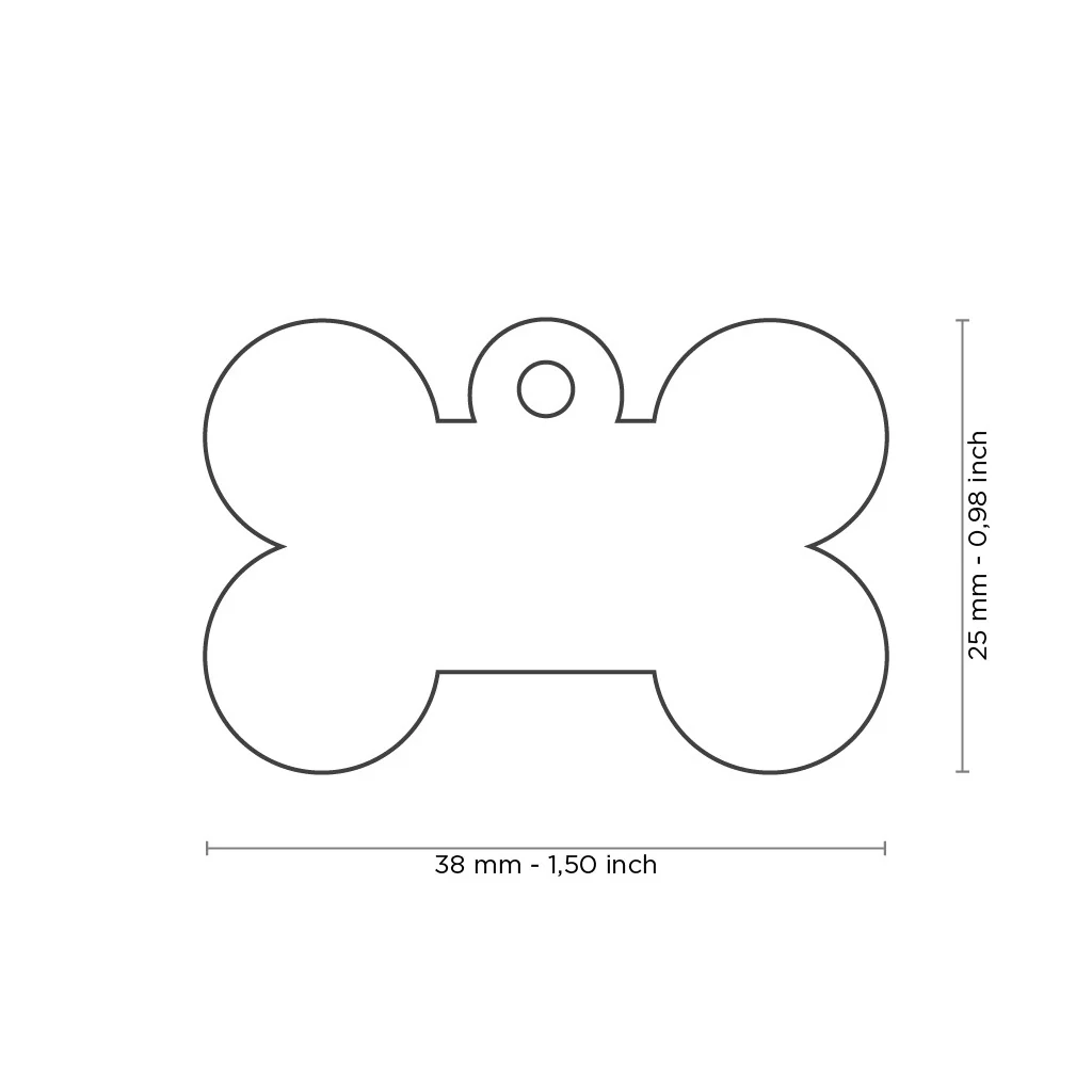 ID Tag Basic collection Big Bone Black in Aluminum - Image 3