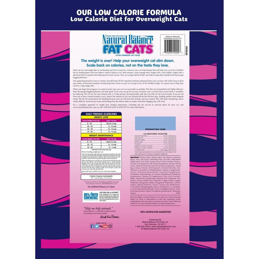 Natural Balance Fat Cats Low Calorie Dry Cat Food - Image 2