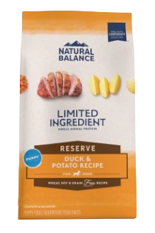 Natural Balance L.I.D. Limited Ingredient Diets Grain Free Reserve Potato and Duck Puppy Formula Dry Dog Food
