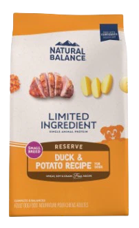 Natural Balance L.I.D. Limited Ingredient Diets Grain Free Reserve Potato and Duck Small Breed Dry Dog Food
