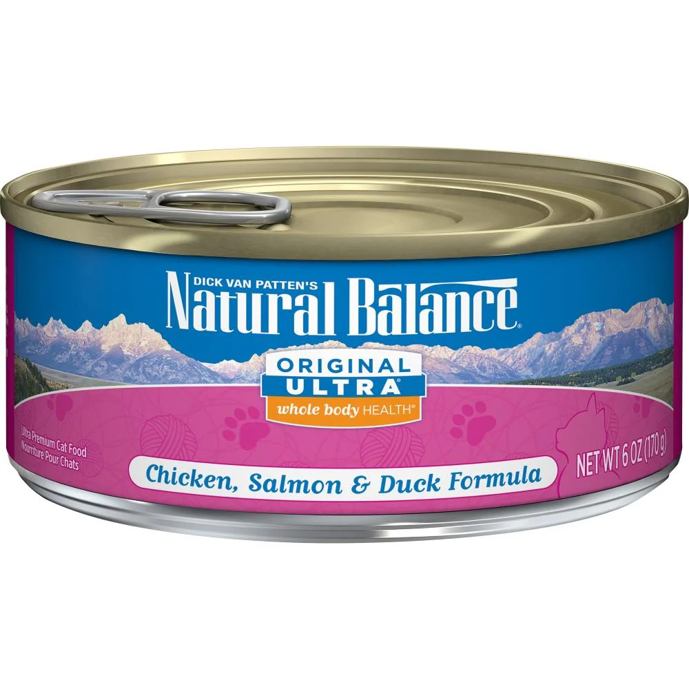 Natural Balance Original Ultra Premium Whole Body Health Chicken, Salmon and Duck Formula Canned Cat Food - Image 2