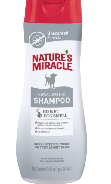 Nature's Miracle Odor Control Hypoallergenic Dog Shampoo, Unscented, 16oz