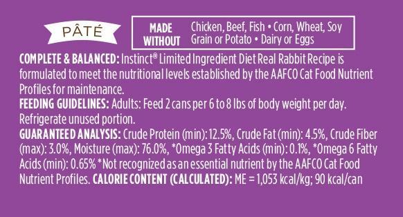Nature's Variety Instinct Grain Free LID Rabbit Canned Cat Food - Image 4