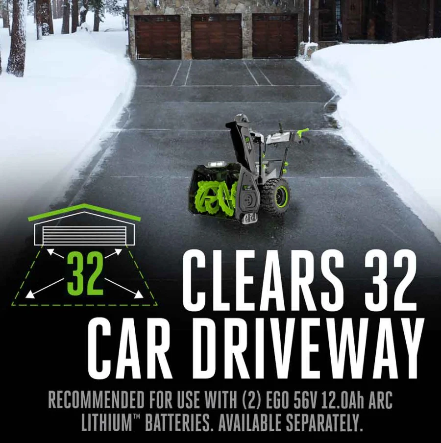 EGO 28" Self-Propelled 2-Stage Snow Blower with Peak Power & Steel Auger (2* 12Ah Batteries, Dual Port Charger) - Image 5