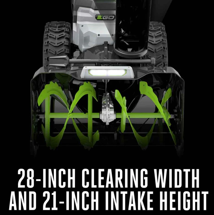 EGO 28" Self-Propelled 2-Stage Snow Blower with Peak Power & Steel Auger (2* 12Ah Batteries, Dual Port Charger) - Image 8