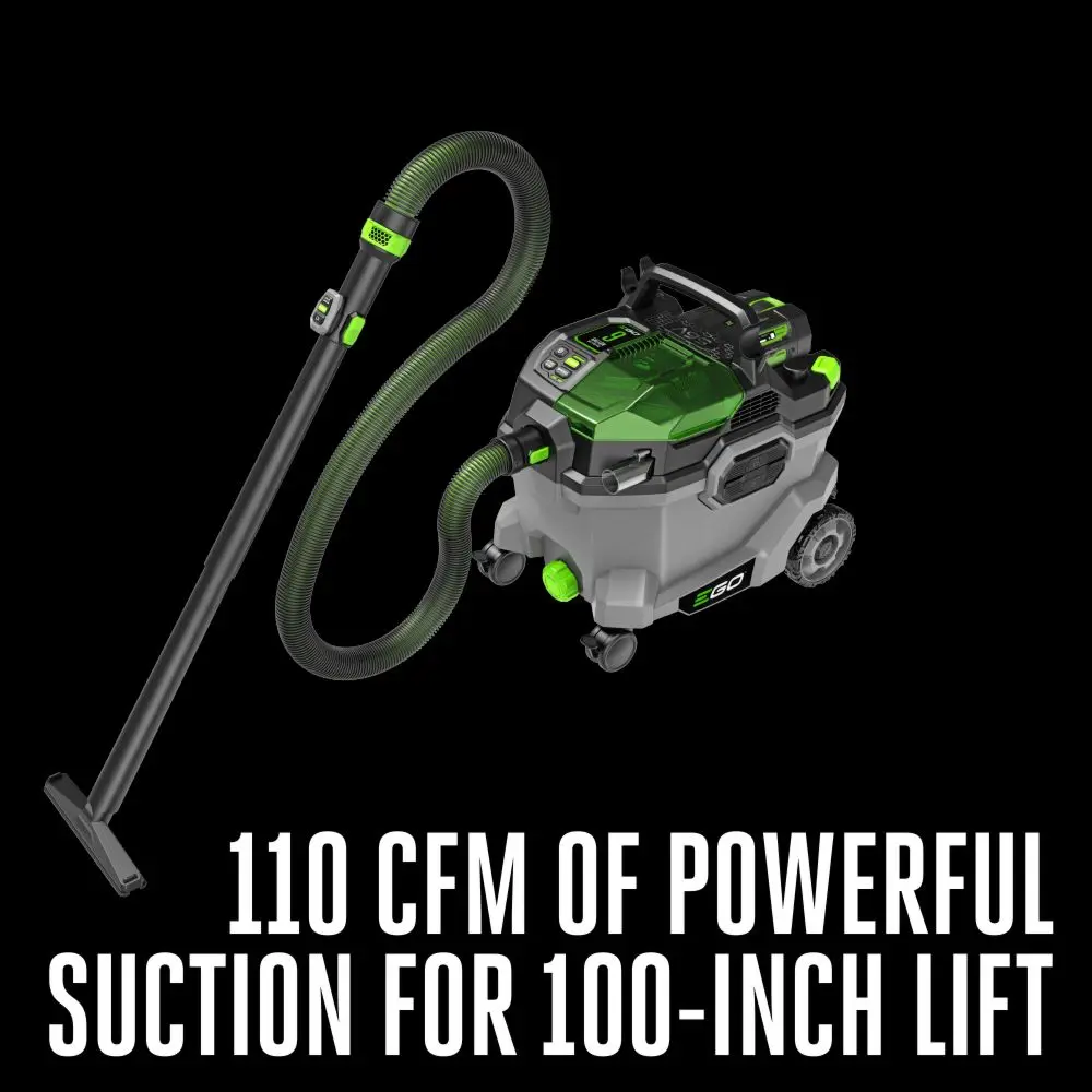 EGO POWER+ 9 Gallon Wet/Dry Vacuum Kit (5.0Ah Battery & 320w Charger) - Image 4