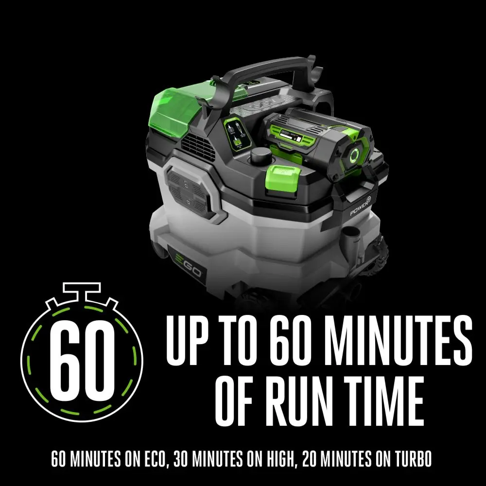 EGO POWER+ 9 Gallon Wet/Dry Vacuum Kit (5.0Ah Battery & 320w Charger) - Image 6