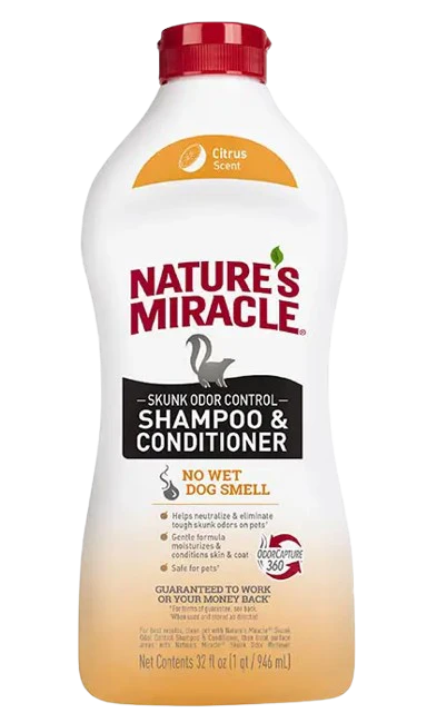 Nature's Miracle Skunk Odor Control Shampoo and Conditioner - Citrus, 32oz