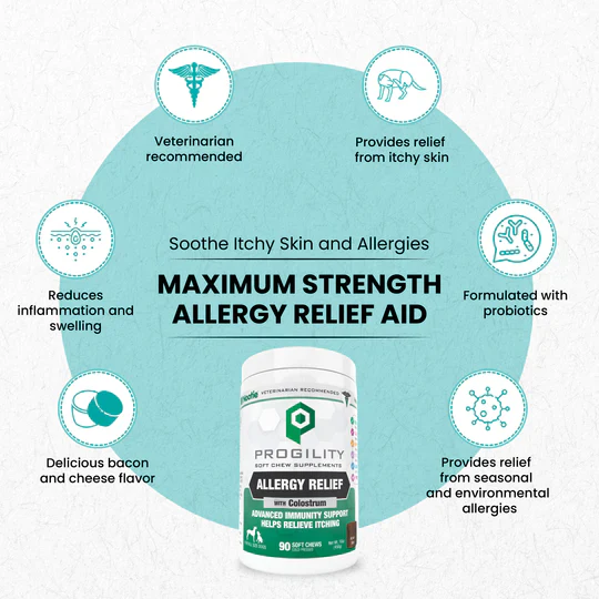 Nootie Progility Allergy Relief Soft Chew Supplementsfor Dogs 90CT - Image 4