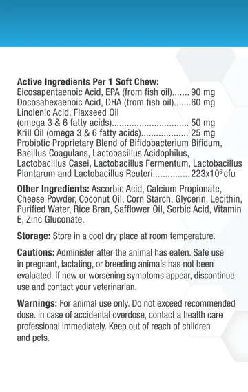 Nootie Progility Skin & Coat with Krill Oil Soft Chew Supplements for Dogs, 90CT - Image 3