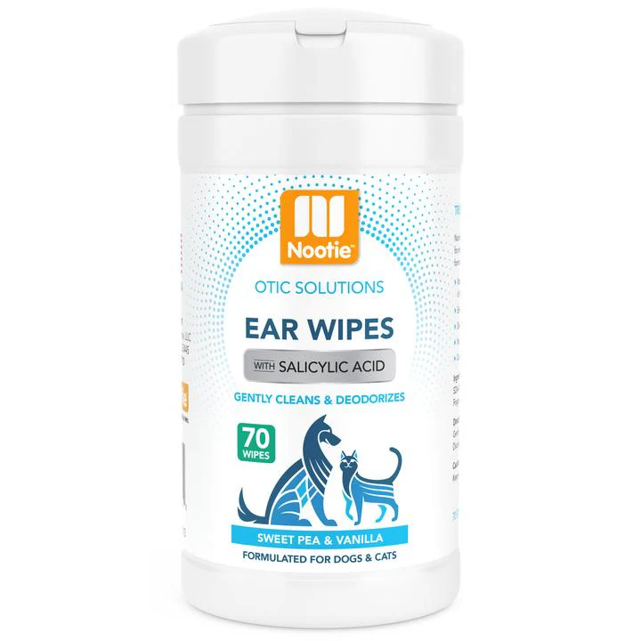 Nootie Ear Wipes with Salicylic Acid, Sweet Pea & Vanilla, 70 count