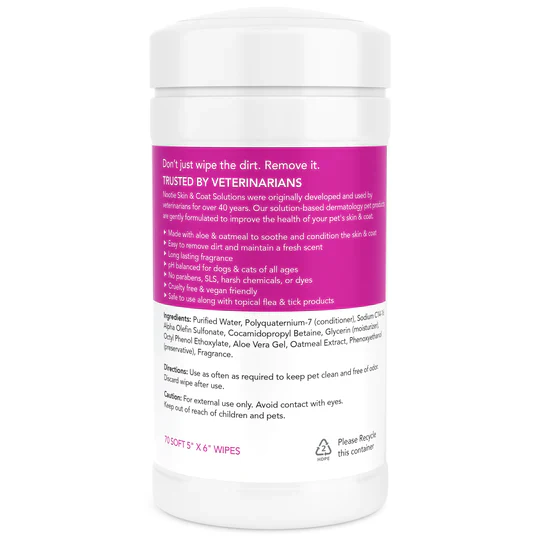 Nootie Waterless Shampoo Wipes with Aloe & Oatmeal, Japanese Cherry Blossom 70CT - Image 2