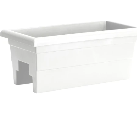 24" Railing Planter, White