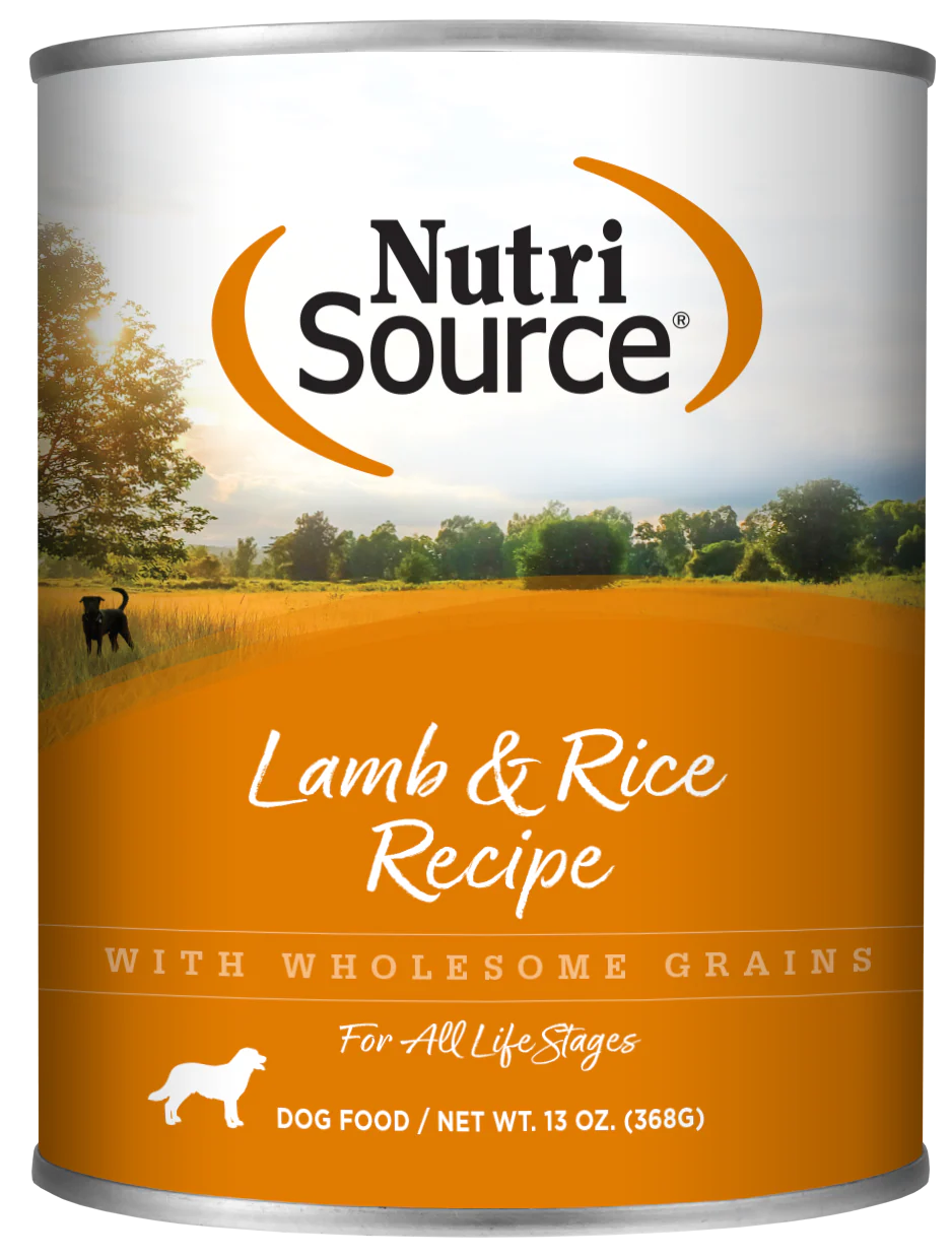 NutriSource Lamb & Rice Formula Healthy Wet Dog Food, 13oz can