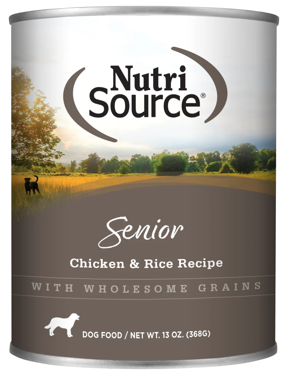 NutriSource Senior Formula Healthy Wet Dog Food for Seniors, 13oz can
