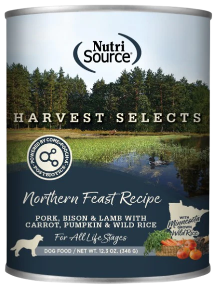NutriSource Northern Feast Recipe Harvest Selects Canned Dog Food