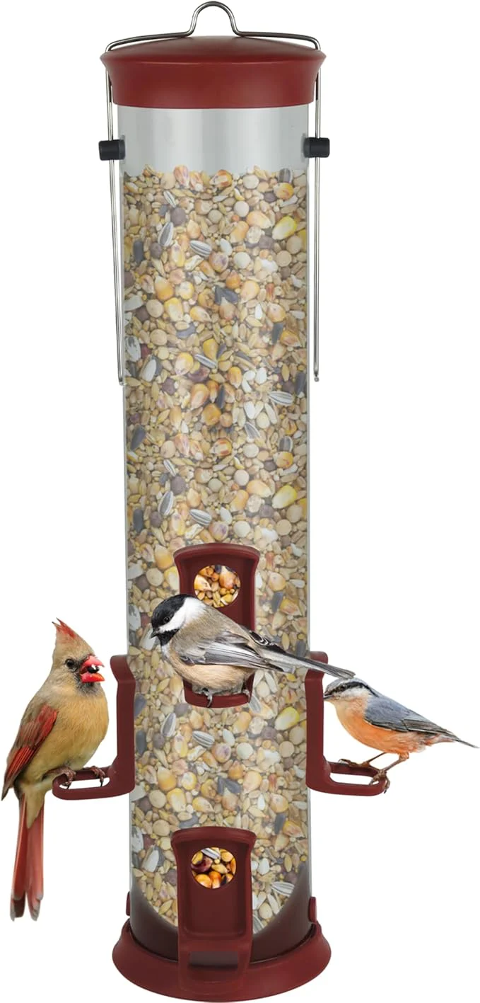 Large Plastic Seed Tube Feeder, 2.1 Quart Capacity - Image 2