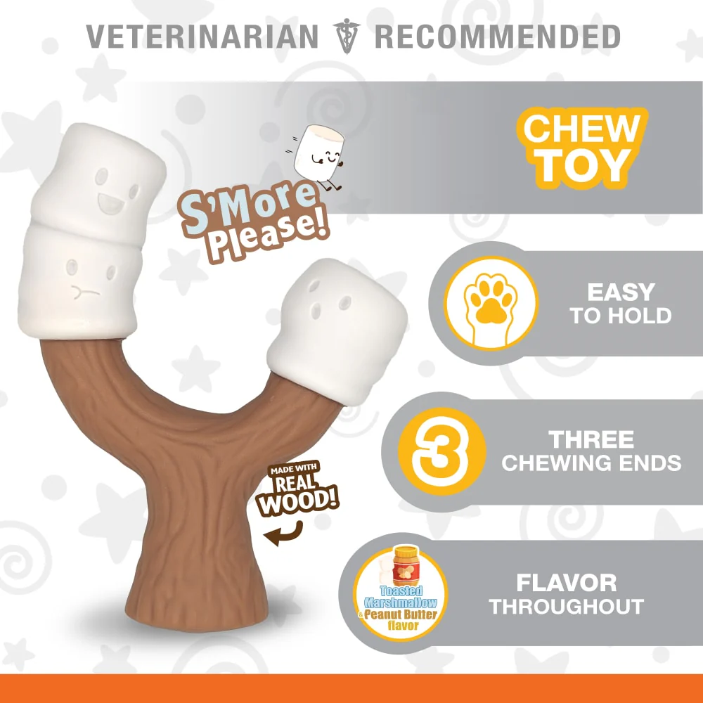 Nylabone Strong Chew Marshmallow Stick Dog Toy, Large/Giant - Image 4
