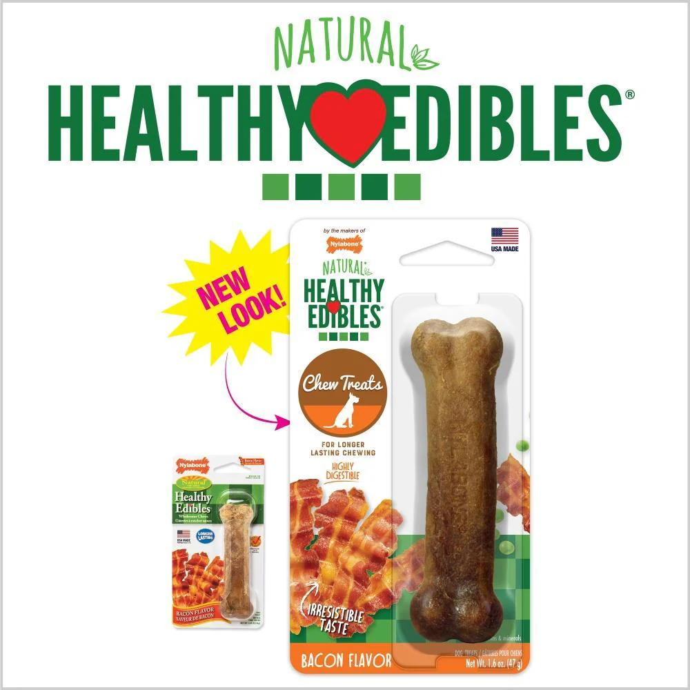 Nylabone Healthy Edibles Bacon Bone Treat - Image 2