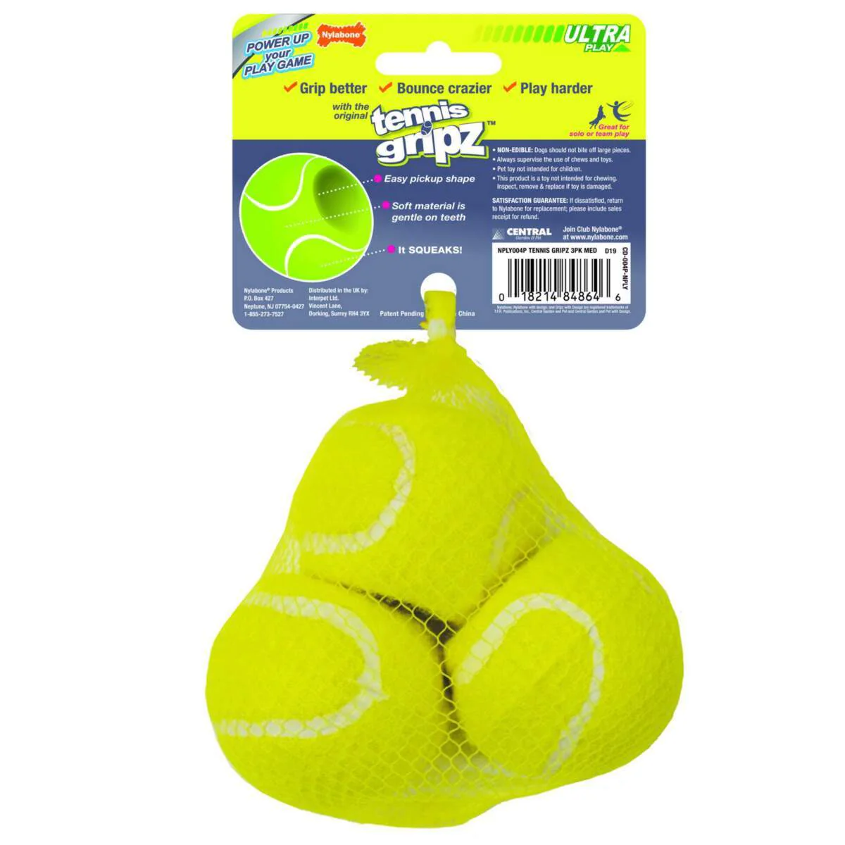 Nylabone Power Play Dog Tennis Ball Gripz - Image 2