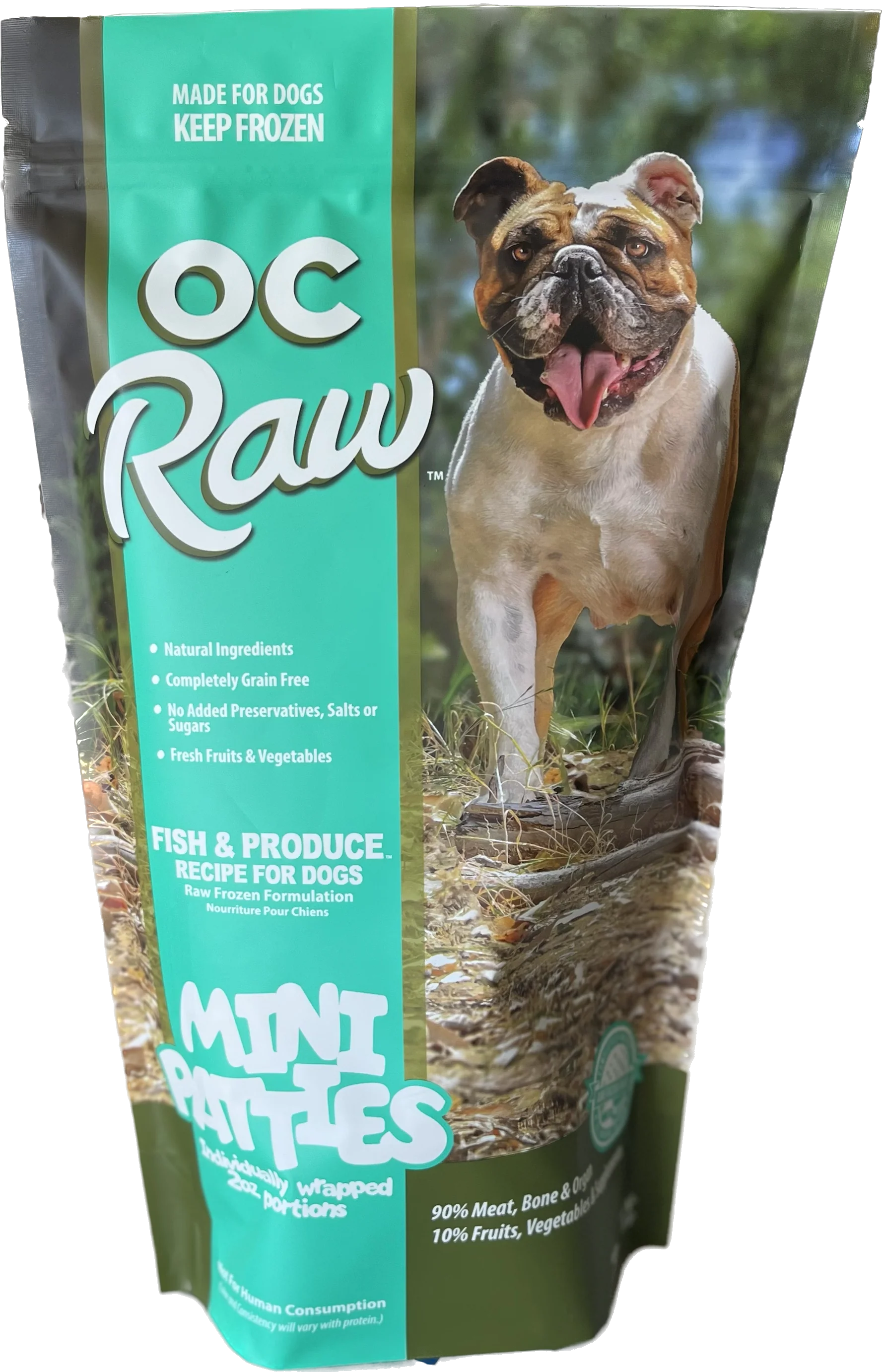 OC Raw Fish & Produce Patties Frozen Dog Food
