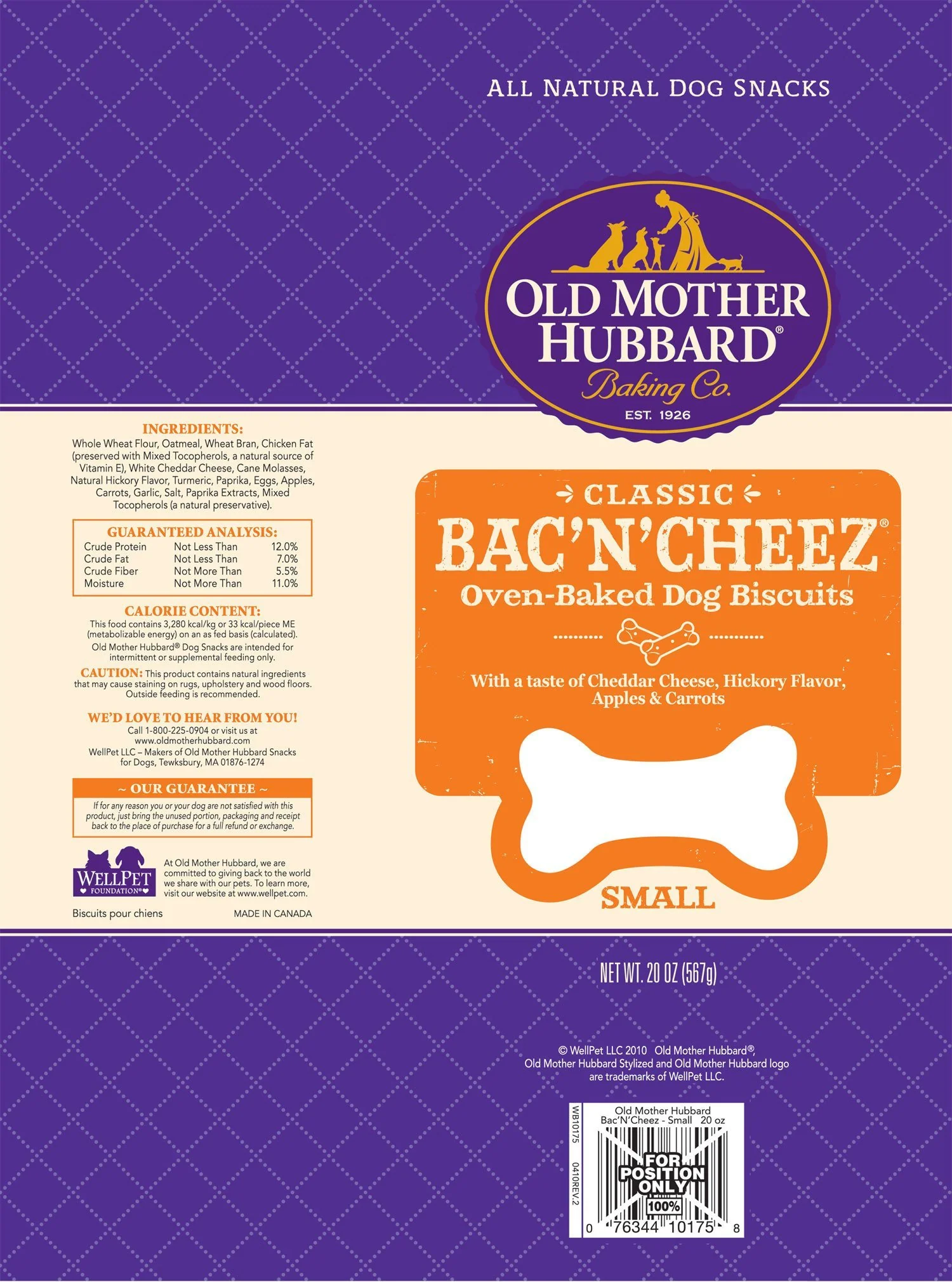 Old Mother Hubbard Crunchy Classic Natural BacNCheez Biscuits Dog Treats - Image 2