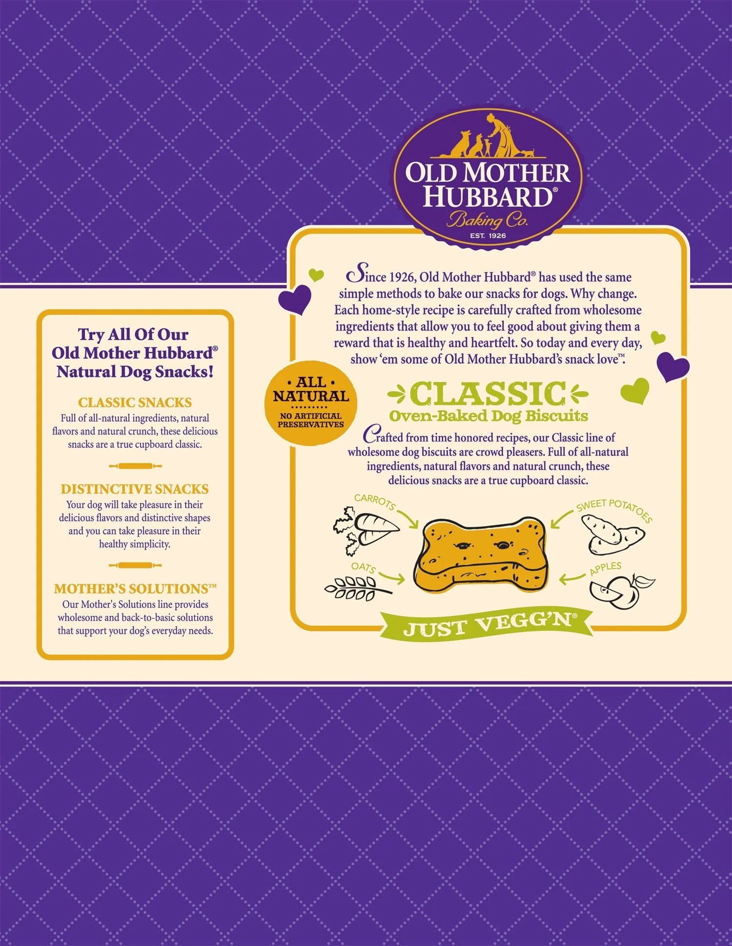 Old Mother Hubbard Crunchy Classic Natural Just Veg'N Biscuits Dog Treats - Image 3