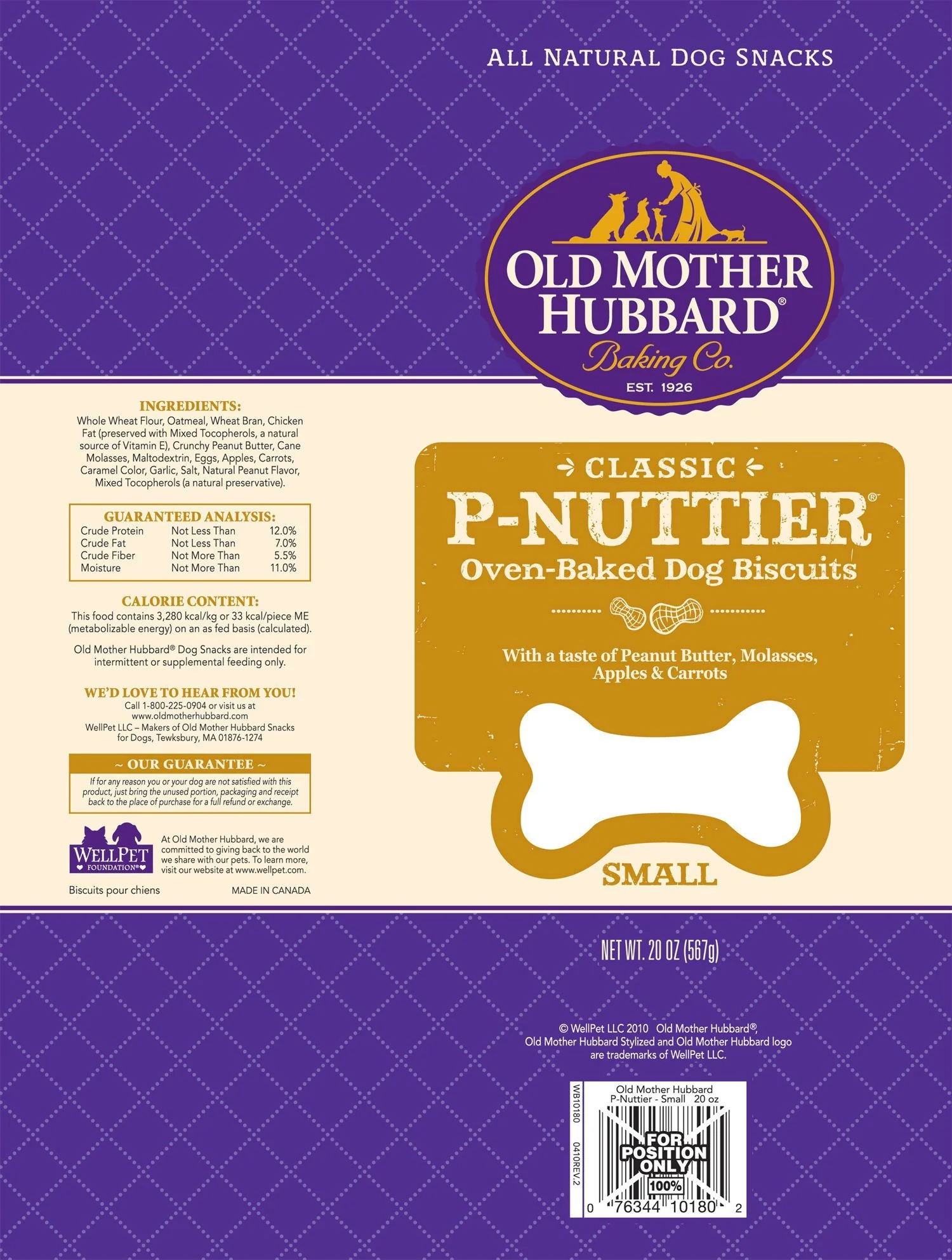 Old Mother Hubbard Crunchy Classic Natural P-Nuttier Small Biscuits Dog Treats - Image 3