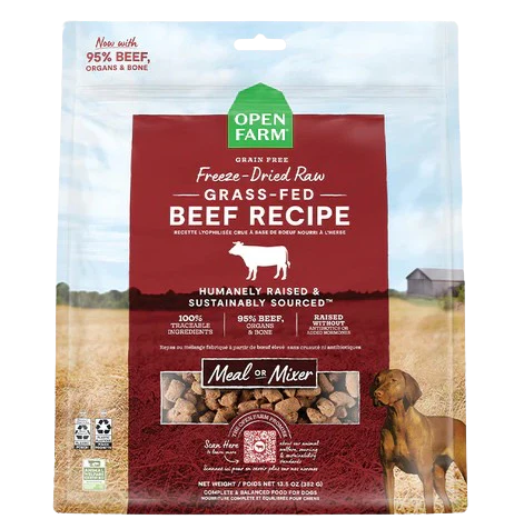 Open Farm Grass-Fed Beef Freeze Dried Raw Dog Food