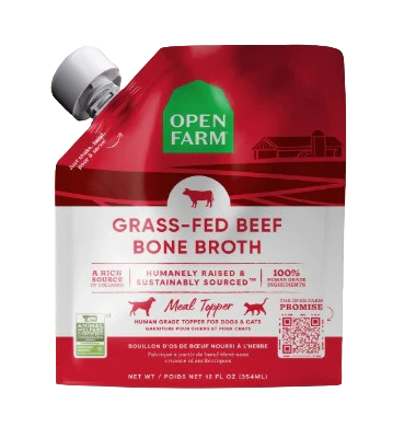 Open Farm Grass-Fed Beef Bone Broth For Dogs & Cats