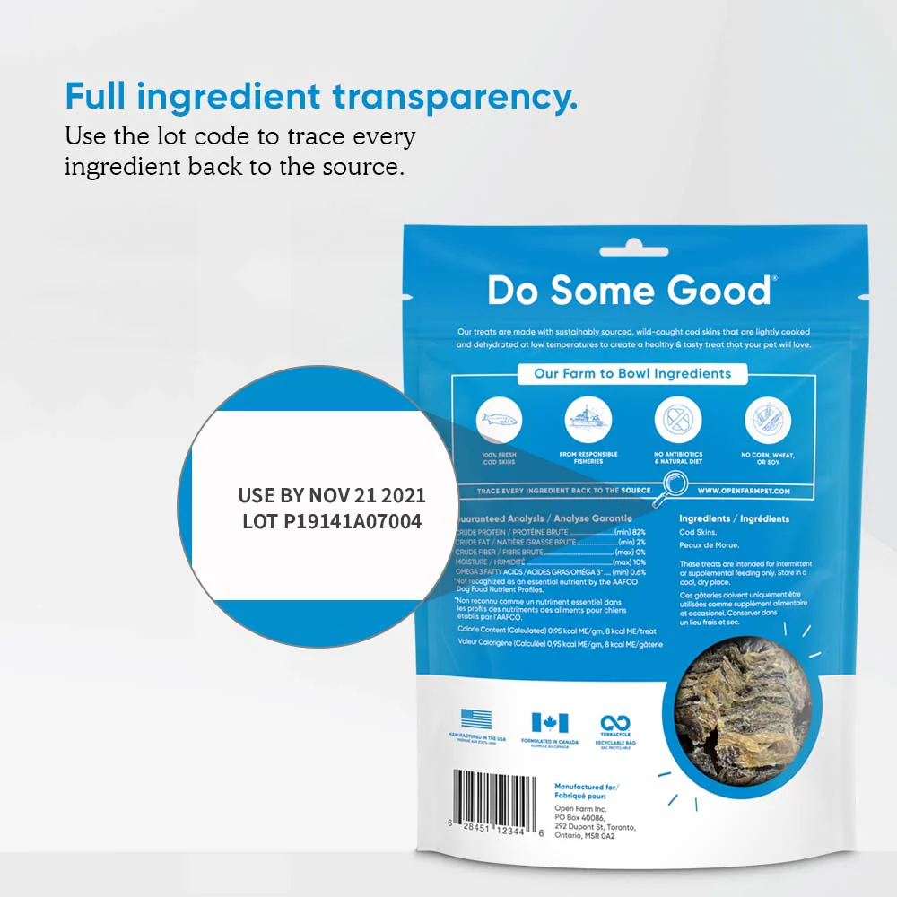 Open Farm Dehydrated Cod Skins Treat - Image 3