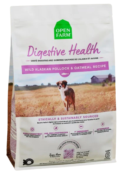 Open Farm Pollock & Oatmeal Digestive Health Dog Kibble